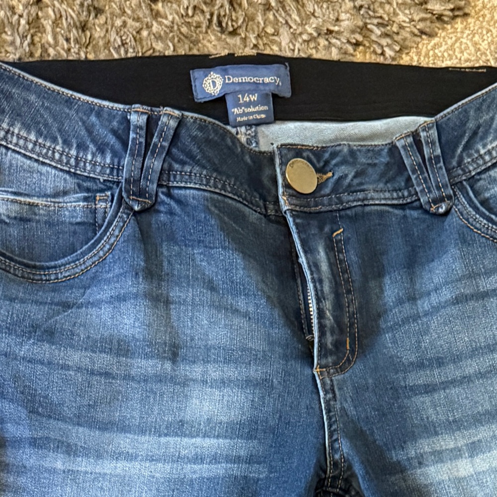 Democracy Flare Jeans in Deep Blue - Picture 2 of 3
